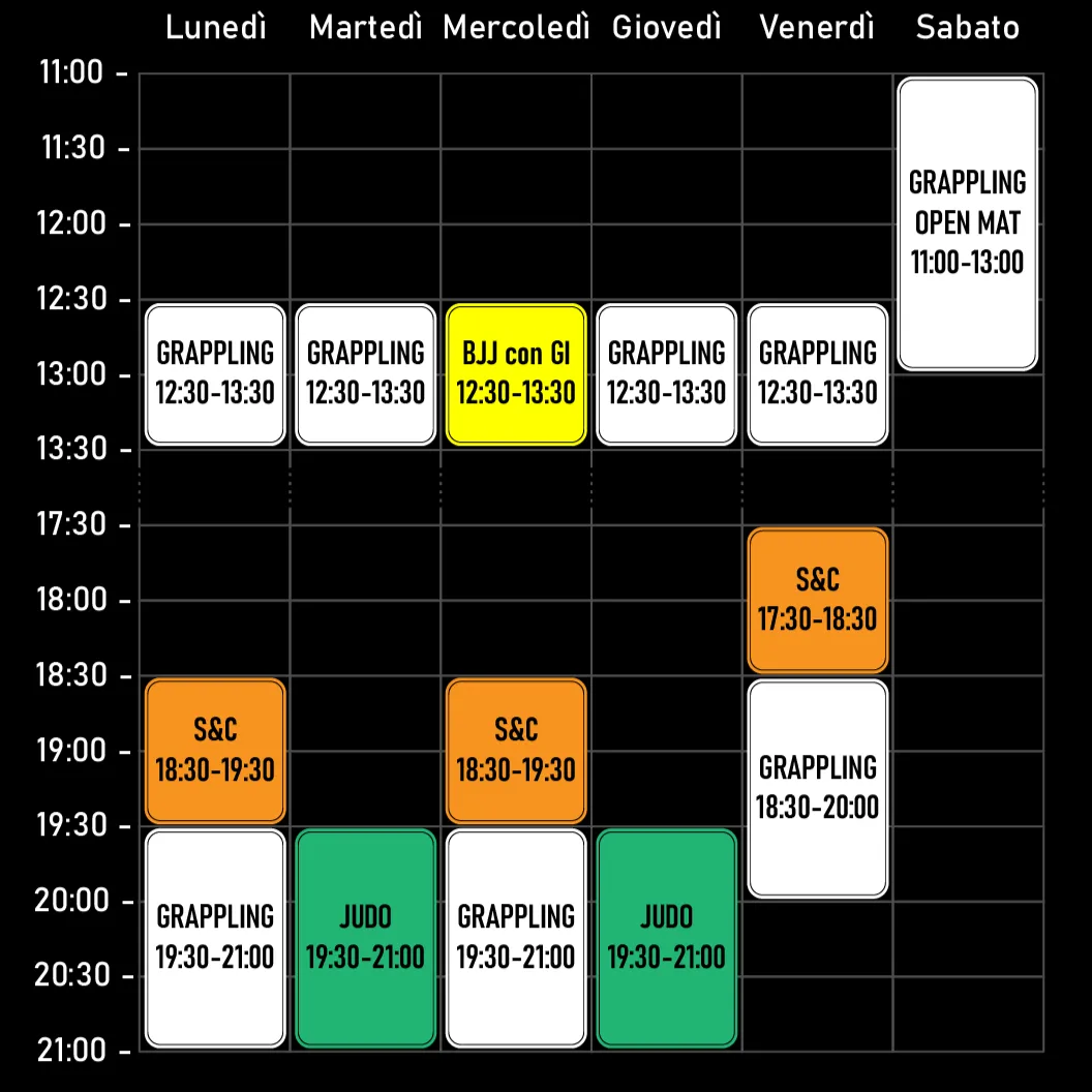 Orari Stagione 2026/27 Grappling Besana orari grappling bjj judo s&c Besana Brianza